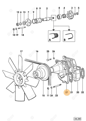 Pièces agricoles - Pieces moteur - POMPE A EAU Deutz-Fahr origine