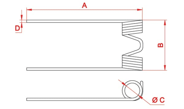 Pièces agricoles - Jardin et forêt pièce adaptable - Dent pour râteau de jardin PH 232