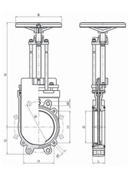 Pièces agricoles - Hydraulique - Vanne à guillotine 8" avec volant
