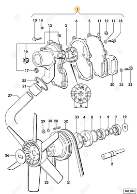 Pièces agricoles - Pieces moteur - POMPE A EAU Deutz-Fahr origine