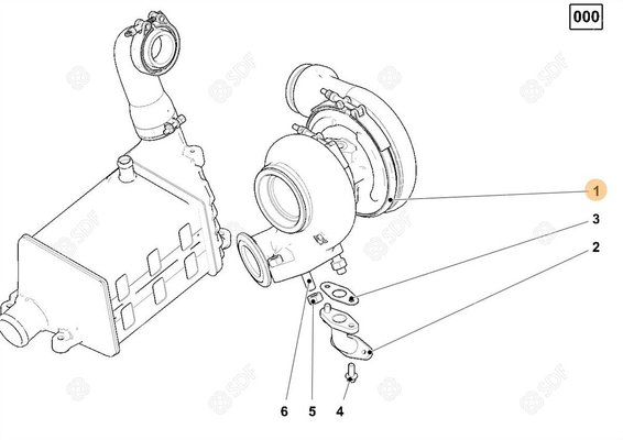 Pièces agricoles - Pieces moteur - turbo charger Deutz-Fahr origine