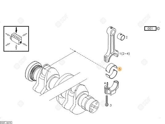 Pièces agricoles - Pieces moteur - COUSSINET DE BIELLE Deutz-Fahr origine