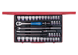 Coffret de douilles 1/2"  42 pièces métric et pouces