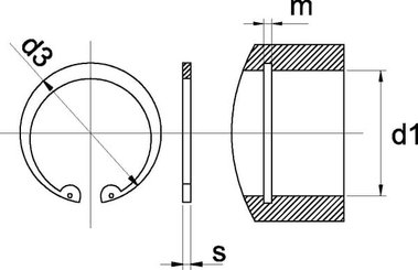 Pièces agricoles - Fasteners - Circlip interne DIN472 10mm