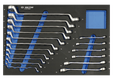 Module mousse + PP 17 pcs Clés polygonales et tuyauter
