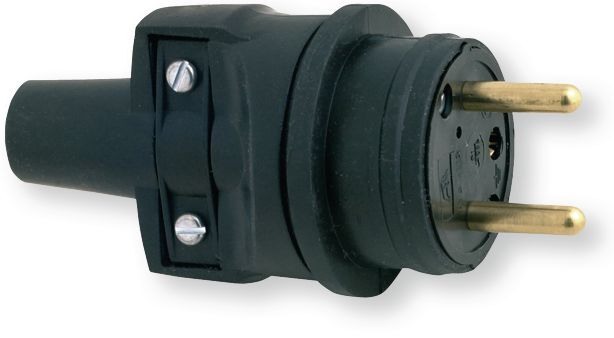 Electroportatif - Electroportatif divers et accessoires - Fiche de raccordement mâle caoutchouc 10/16 A - 250 V - IP44 (par 1)