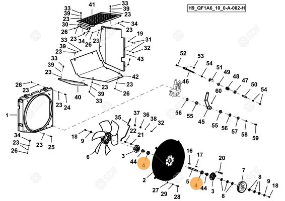Pièces agricoles - Pieces moteur - BEARING YSA 205-2FK Deutz-Fahr origine