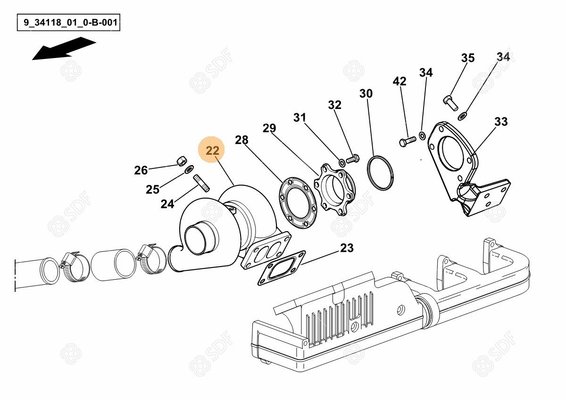 Pièces agricoles - Pieces moteur - TURBO COMPRESSEUR Deutz-Fahr origine