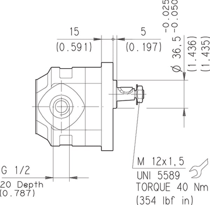 Pièces agricoles - Hydraulique - Moteur KM20.11, 2R0-82E2-LGD/GD-N