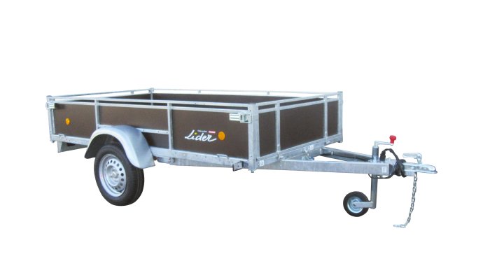 Materiels - Remorque voiture - REMORQUE COTES BOIS 251x133x40 jantes noires PTAC : 500 kg partiellement démontée