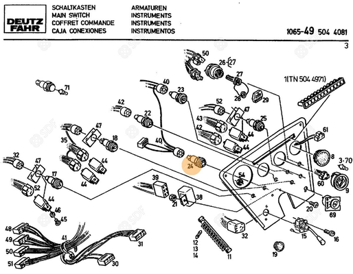 Pièces agricoles - Pièce divers - COMMUTATEUR Deutz-Fahr origine