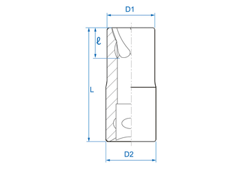 Outils - Outils divers - Douille 1/2" pour écrous endommagés 12mm