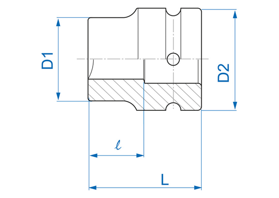 Outils - Outils divers - Douille à choc 1" à 4 pans