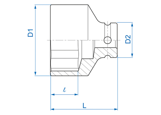 Outils - Outils divers - Blister de douille à choc 1/2" 27mm