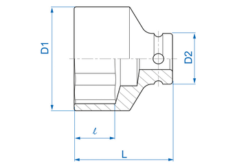 Outils - Outils divers - Blister de douille à choc 1/2" 27mm