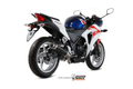 Silencieux MIVV GP inox brossé noir/casquette inox Honda CBR250R