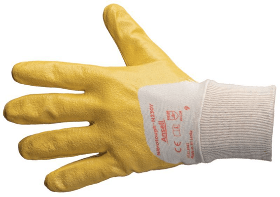 Equipement protection individuelle - Equipement - Gants travaux nitrile jaune (par 1)
