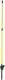 PIQUET FIBRE DE VERRE OVAL JAUNE 1M10
