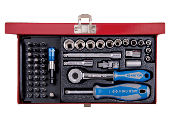 Outils - Outils divers - Coffret 1/4" 51 pièces douilles et embouts