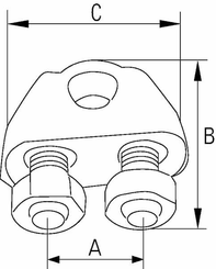 Pièces agricoles - Fasteners - Serre-câble 16 mm