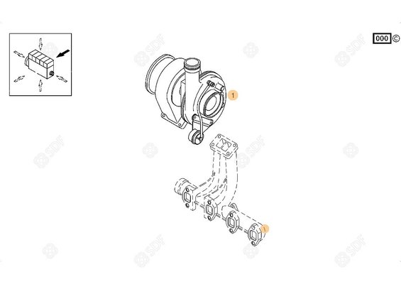 Pièces agricoles - Pieces moteur - TURBO COMPRESSEUR Deutz-Fahr origine