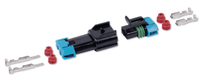 Kit connecteur étanche avec porte-clips et porte-languette en polyamide noir, 2 voies, 2-3 mm² (par 1)