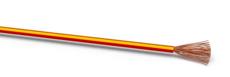 Electricité de bâtiment - Installation électrique - Bobine de câble FLRY rouge/jaune 1,5 mm² 100 m (par 1)