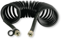 Flexible spiralé noir pneumatique polyamide filetage femelle 18x150 longueur 4m étirement max 6,3m 20 spires de diamètre 110mm (