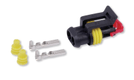 Kit connecteur étanche porte-clips en polyamide noir, 2 voies, 1-2 mm² (par 1)