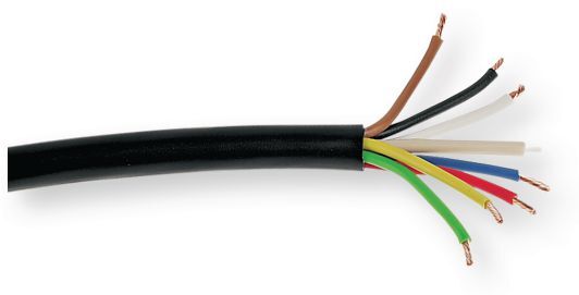 Electricité de bâtiment - Installation électrique - Bobine de câble FLRYY double isolation noir 50m, 7 fils x 1,5 mm² (par 1)