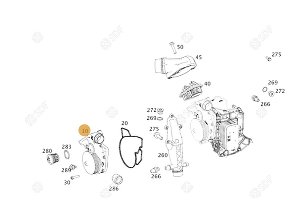 Pièces agricoles - Pieces moteur - pompa Deutz-Fahr origine