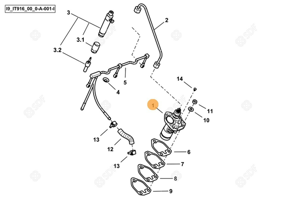 Pièces agricoles - Pieces moteur - FUEL INJECTION PUMP Deutz-Fahr origine