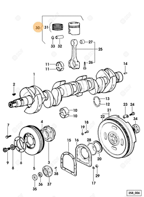 Pièces agricoles - Pieces moteur - PISTON COMPLET Deutz-Fahr origine