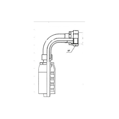 Pièces agricoles - Raccords - EMBOUT A SERTIR 42116 FORFS 1" 90°
