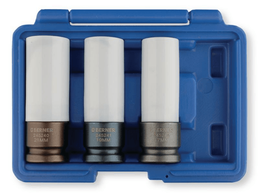 Outils - Outils divers - Coffret douilles impact gainées 1/2'' 17-19-21 mm (par 1)