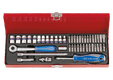 Coffret 1/4" 45 pièces douilles et embouts