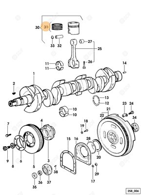 Pièces agricoles - Pieces moteur - JEU DE SEGMENTS Deutz-Fahr origine