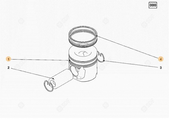 Pièces agricoles - Pieces moteur - JEU DE SEGM.PISTON Deutz-Fahr origine