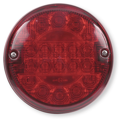 Automobile - Consommables et accessoires auto. - Feu arrière rond brouillard Ø 140 mm LED 24 volts, entré de câble par passe-fil. (par 1)