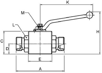 Pièces agricoles - Hydraulique - Robinet à boisseau sphérique 2/2 - M14x1,5