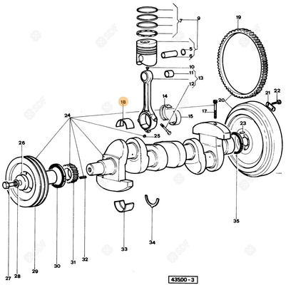 Pièces agricoles - Pieces moteur - DEMI COUSSINET Deutz-Fahr origine