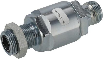 Pièces agricoles - Hydraulique - Raccord pivotant M 1-3/16 ORFS x M 1-3/16 ORFS passe cloison