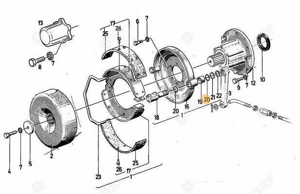 Pièces agricoles - Freinage - TAMBOUR DE FREIN Deutz-Fahr origine