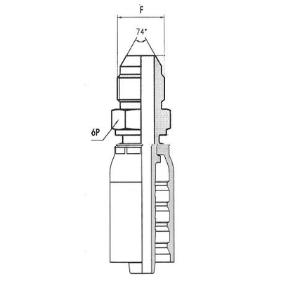 Pièces agricoles - Raccords - EMBOUT A SERTIR 42116 MJ 7/8