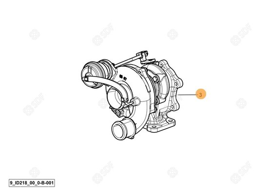 Pièces agricoles - Pieces moteur - TURBOCHARGER-KD4 Deutz-Fahr origine