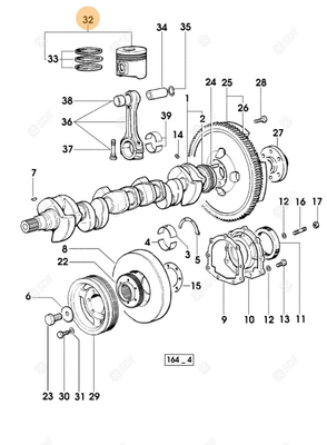 Pièces agricoles - Pieces moteur - PISTON COMPLET Deutz-Fahr origine