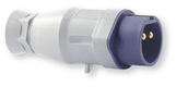 Fiche mâle plastique longue 16 A - 24 V (par 1)