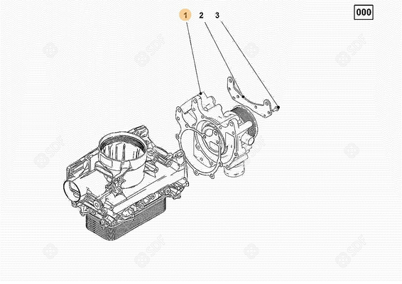 Pièces agricoles - Pieces moteur - POMPE Deutz-Fahr origine