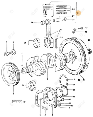 Pièces agricoles - Pieces moteur - PISTON COMPLET Deutz-Fahr origine