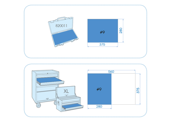 Outils - Outils divers - Module mousse + PP 61pcs embouts et clés mâles